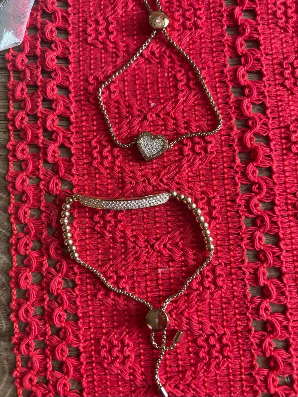 Gold-Tone Heart & Bar Adjustable Bracelet Set Michael Kohl’s